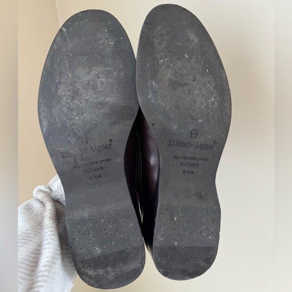 Etienne Aigner Women’s Gotham Brown Leather Loafers, 6.5 - Picture 9 of 9